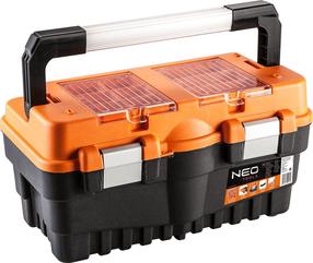 Ящик для инструментов NEO 84-102, 46.2 см x 25.6 см x 24.2 см, черный цв./oранжевый цв.