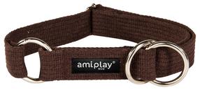 Kaelarihm koertele Amiplay Cotton, pruun v., 490 - 850 mm x 30 mm, XXL