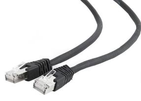 Laidas Gembird S/FTP Patch CAT 6a RJ-45 8P8C, RJ-45 8P8C, 0.5 m, juoda sp.