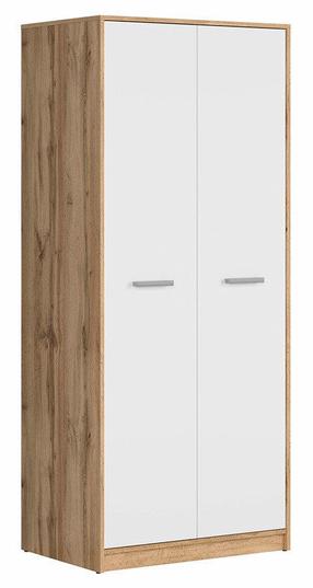 Spinta Matos, ąžuolo/balta, 80 cm x 54.5 cm x 189 cm