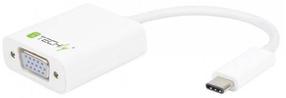 Adapter Techly USB 3.1 C, VGA female, 15 m, valge v.