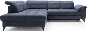 Kampinė sofa Inferne Relax 40, tamsiai mėlyna sp., kairinė, 297 x 210 cm x 107 cm