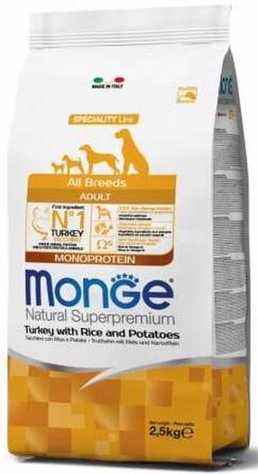 Sausā suņu barība Monge Speciality Turkey Rice&Potatoe, tītara gaļa/rīsi/kartupeļi, 2.5 kg