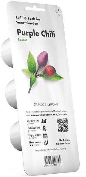 Išmanios daigyklos sėklos Click & Grow Purple, čili pipirai, 40 g, 3 vnt.