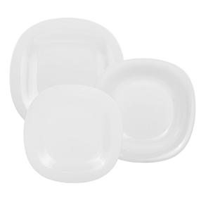 Pusdienu servīze Luminarc Carine Neo White, rūdītais stikls, balta krās., 18 gab.