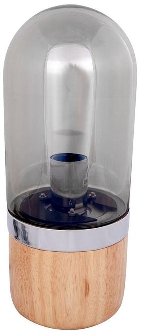 Stalinis šviestuvas Kayoom Malbi ZER4C-GRY-WOD-TBL, E27, 40W, pilka sp./medienos sp.