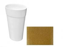 Vonios praustuvas Besco Uniqa Glam Gold, mineralinis liejinys mineral durabe, 84 cm x 46 cm x 32 cm, aukso sp.