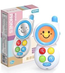 Žaislinis telefonas Huanger Music Phones, 14.5 cm, įvairių spalvų