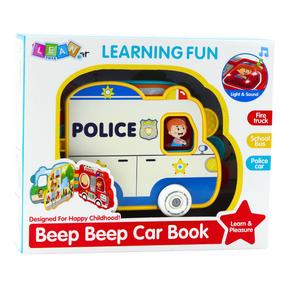 Beebi raamat, sõidukid Lean Toys Beep Beep, 13 cm, mitmevärviline