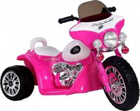 Bērnu elektriskais motocikls Lean Toys JT568, rozā krās.
