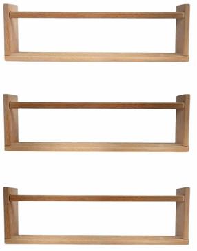 Seinariiulite komplekt Kalune Design BLTYZ-AKTV040, tamm v., 15 cm x 50 cm x 8 cm