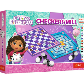 Stalo žaidimas Trefl Gabbys Dollhouse Checkers & Mill