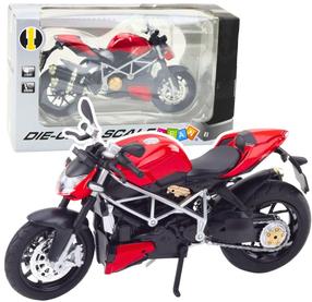 Žaislinis motociklas Lean Toys Model Replica, 1:12, raudona sp.