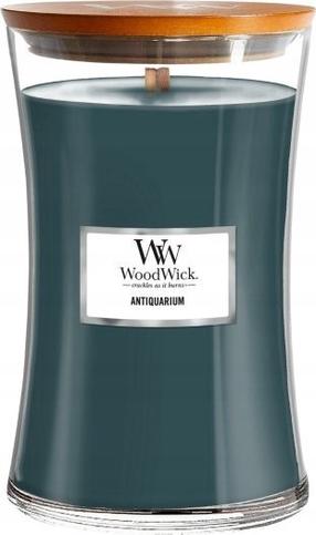 Svece, aromātiskā WoodWick Antiquarium, 120 h, 609.5 g, zila krās.