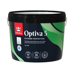 Akriliniai dažai Tikkurila Optiva 5, balta sp., 9 l