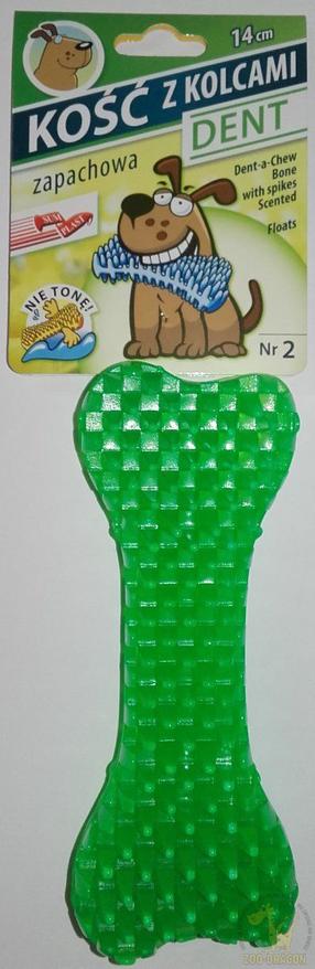 Rotaļlieta sunim, kauls Sum Plast, 14 cm, zaļa krās., 14 cm
