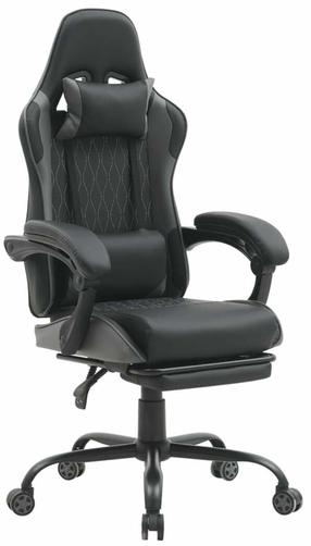 Spēļu krēsls G-Turbo, 64 x 65 x 125 - 135 cm, melna krās./pelēka krās.