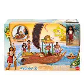 Rotaļlietu figūriņa, ar piederumiem Mattel Disney Princess Moana 2 Adventure Canoe JBT54, daudzkrāsaina