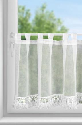 Dienas aizkari, virtuvei Roxana, balta krās., 150 cm x 60 cm