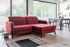 Kampinė sofa Lorelle Rivera 59, raudona sp., dešininė, 160 x 225 cm x 105 cm