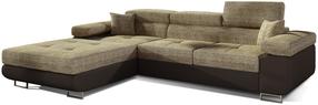Kampinė sofa Armando Berlin 03, Soft 66, šviesiai ruda sp./tamsiai ruda sp., kairinė, 280 x 205 cm x 90 cm
