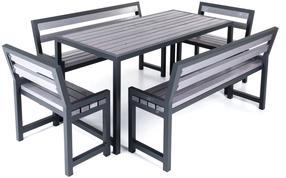 Lauko baldų komplektas DM Grill Garden 4 Comfort, pilka sp., 6 vietų