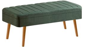 Prieškambario suoliukas Kalune Design Vina 1070-2, ruda sp./žalia sp., 40 cm x 110 cm x 50 cm