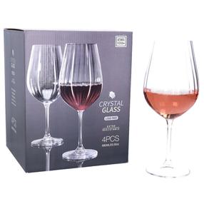 Vīna glāžu komplekts Atmosfera Crystal, stikls, 0.69 l, 4 gab.