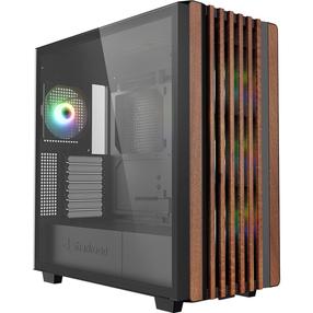 Корпус компьютера Sharkoon Rebel C70G, коричневый цв./черный цв.