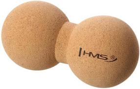 Masāžas bumbiņa HMS Double Massage Ball BLW02, brūna krās., 6.5 cm