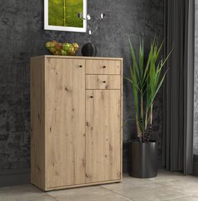 Kumode Forte Tempra 2 T2KK20-D78, ozola krās., 111.1 cm x 73.7 cm x 34.8 cm
