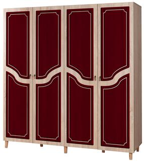 Skapis Kalune Design IMAJ-621, sarkana krās./sonoma ozola krās., 52 cm x 180 cm x 192 cm