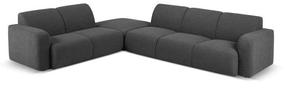 Kampinė sofa Micadoni Home Molino MIC_LC_L_101_F1_MOLINO7, tamsiai pilka sp., kairinė, 315 x 250 cm x 72 cm