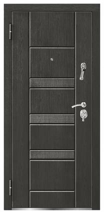 Išorinės buto durys Okko JM01, kairinės, juoda sp./riešuto sp., 205 x 86 x 7 cm