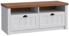 Банкетка Gala Meble Provence LWK, белый цв./сосновый цв., 110 см x 43 см x 48.5 см