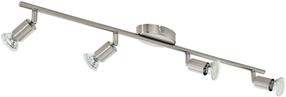 Lampa griesti Eglo Buzz Spot 92598, GU10, 3000 °K, 4 x 2.8 W, satīna niķelis krās. / satīna niķelis krās.