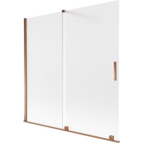 Dušas siena Mexen Velar, 160 cm x 150 cm, zeltrozā krās./caurspīdīga krās./matēta faktūra