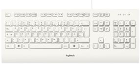 Juhtmega arvutiklaviatuur Logitech K280e, EN/DE, valge v.