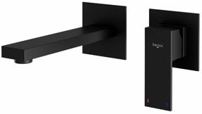 Скрытый смеситель для умывальника Besco Illusion BU-MVS-CZ, черный цв.