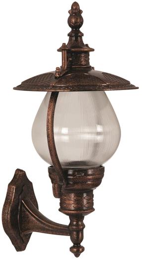 Sieninis lauko šviestuvas Opviq BAP-68205-BKR, 60W, E27, IP65, ruda sp., 28 cm x 47 cm