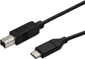 Adapteris StarTech USB C to USB B Printer USB 2.0 B male, USB Type-C, 3 m, melna krās.