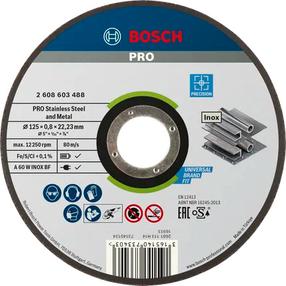 Griešanas disks leņķa slīpmašīnām Bosch Pro, 125 mm x 0.8 mm x 22.23 mm
