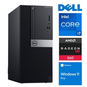 Stacionarus kompiuteris Dell RM87777, atnaujintas Intel Core i7-9700, DDR4 8 GB, SSD 512 GB 2 TB, AMD Radeon RX 560 4 GB GDDR5, Windows 11 Pro OptiPlex 5070 Tower