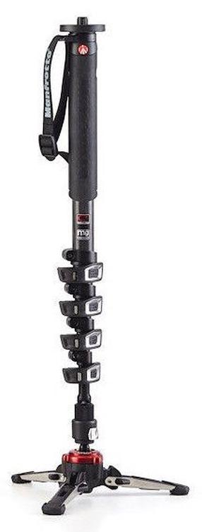 Stovas Manfrotto XPRO Carbon 5-Section Fluid Video Monopod MVMXPROC5, anglies pluoštas