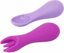 Stalo įrankiai Marcus & Marcus Palm Grasp Spoon & Fork Set, 1 m., silikonas, violetinė sp.