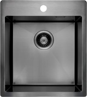 Virtuvinė plautuvė Deante Olfato Precious ZPO_D10A, nerūdijantysis plienas, 45 cm x 50.5 cm x 20 cm, titanium