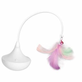Žaislas katei Epic Pet Spinning feathers 812452 290005, balta sp., 8 cm