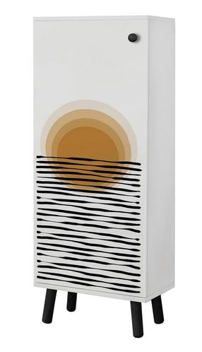Apavu skapis Kalune Design Vegas SB 945, balta krās./melna krās., 38 cm x 50 cm x 135 cm