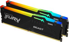 Operatyvioji atmintis (RAM) Kingston Fury Beast RGB KF556C40BBAK2-128, DDR5, 128 GB, 5600 MHz