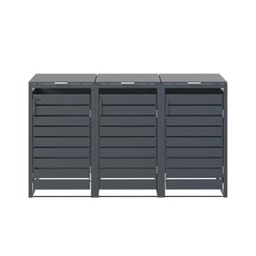Lauko konteinerių stoginė Hatis MBB04-3A triguba, 240 l, antracito sp.